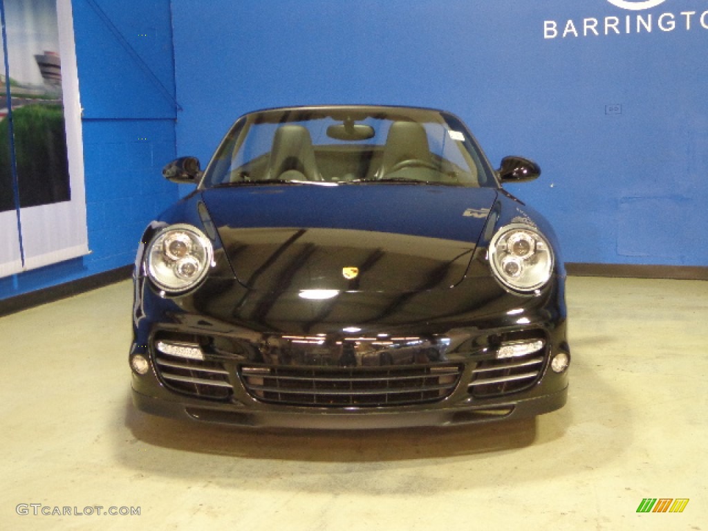 2010 911 Turbo Cabriolet - Black / Black photo #2