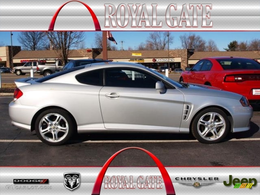 2006 Tiburon GT - Sterling Silver Metallic / Black/Red photo #1