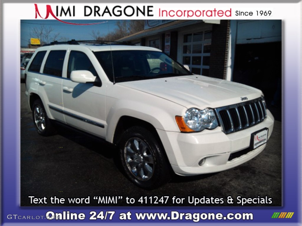 2008 Grand Cherokee Limited 4x4 - Stone White / Dark Slate Gray/Light Graystone photo #4