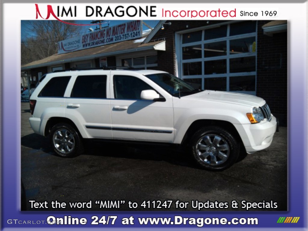 2008 Grand Cherokee Limited 4x4 - Stone White / Dark Slate Gray/Light Graystone photo #5