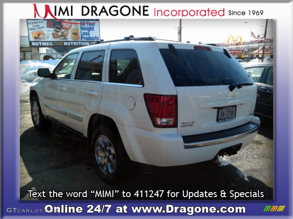 2008 Grand Cherokee Limited 4x4 - Stone White / Dark Slate Gray/Light Graystone photo #8