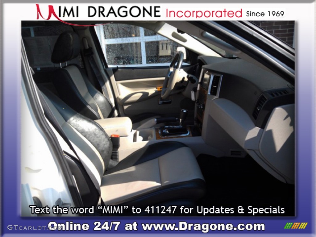 2008 Grand Cherokee Limited 4x4 - Stone White / Dark Slate Gray/Light Graystone photo #16