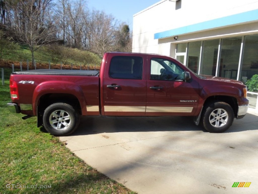 Sonoma Red Metallic 2009 GMC Sierra 1500 SLE Crew Cab 4x4 Exterior Photo #77334717