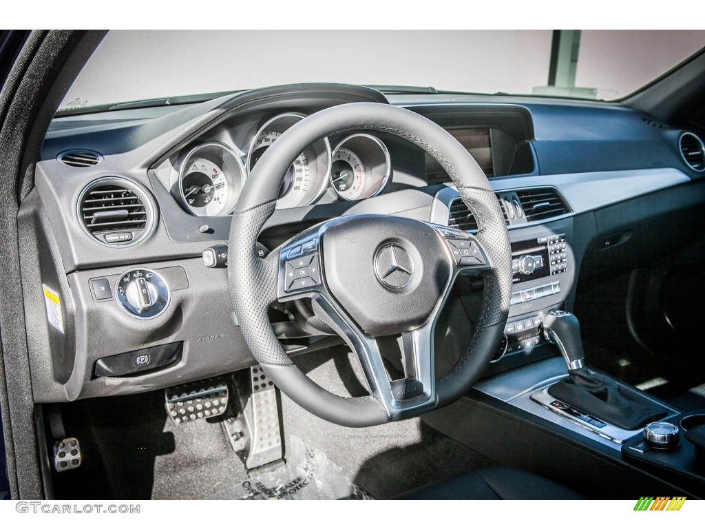 2013 Mercedes-Benz C 250 Coupe Black Steering Wheel Photo #77336631