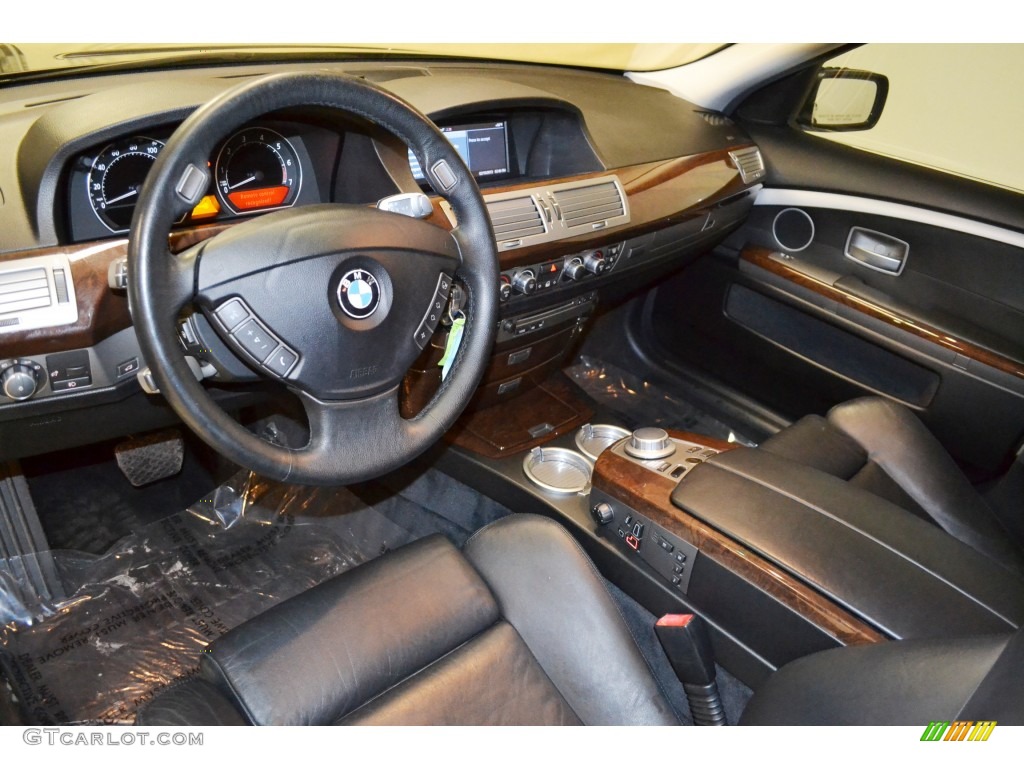 Black/Black Interior 2006 BMW 7 Series 750i Sedan Photo #77336695