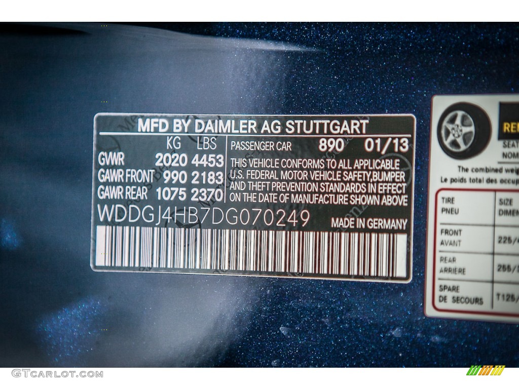 2013 C Color Code 890 for Lunar Blue Metallic Photo #77336696