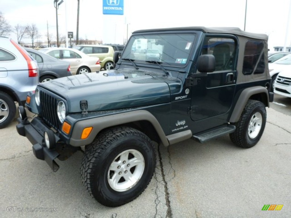 2005 Wrangler Sport 4x4 - Deep Beryl Green Pearl / Khaki photo #8