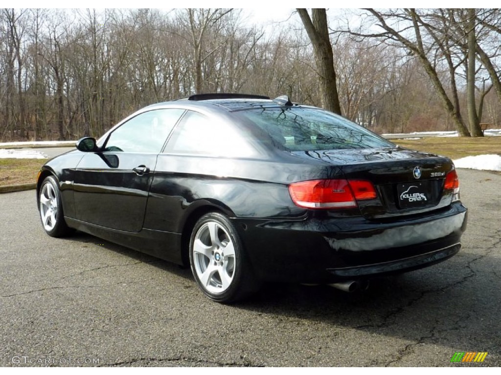 2008 3 Series 328xi Coupe - Jet Black / Black photo #5