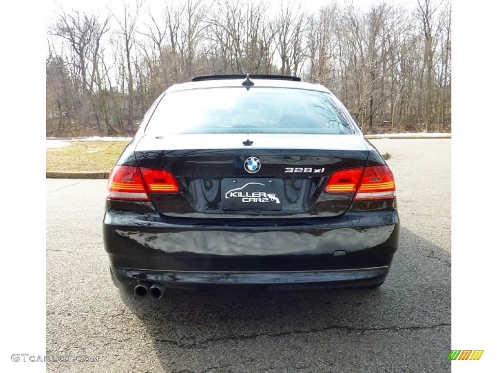 2008 3 Series 328xi Coupe - Jet Black / Black photo #6