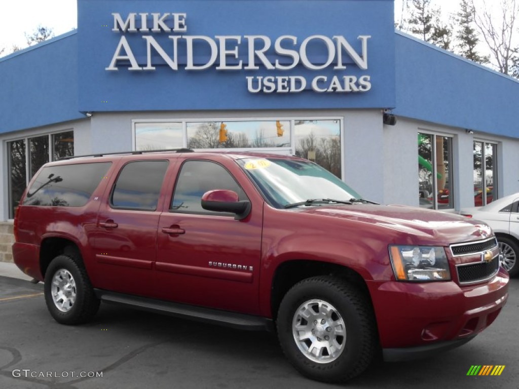 2007 Suburban 1500 LT 4x4 - Sport Red Metallic / Light Titanium/Dark Titanium photo #1