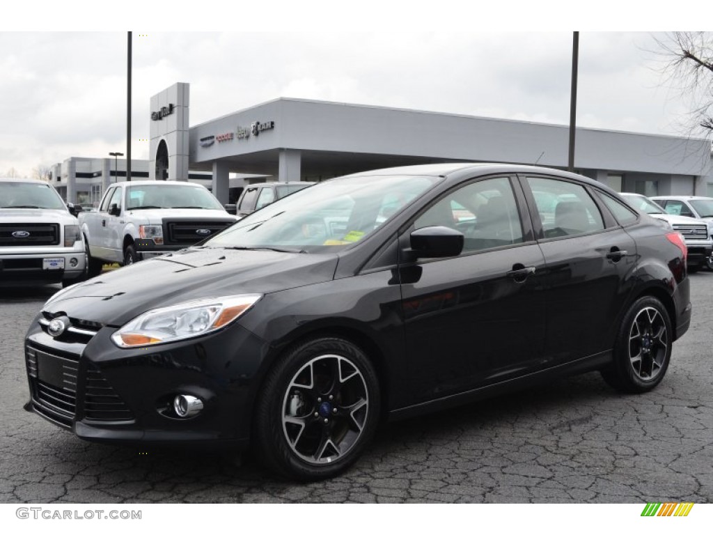 2012 Focus SE Sport Sedan - Black / Two-Tone Sport photo #6