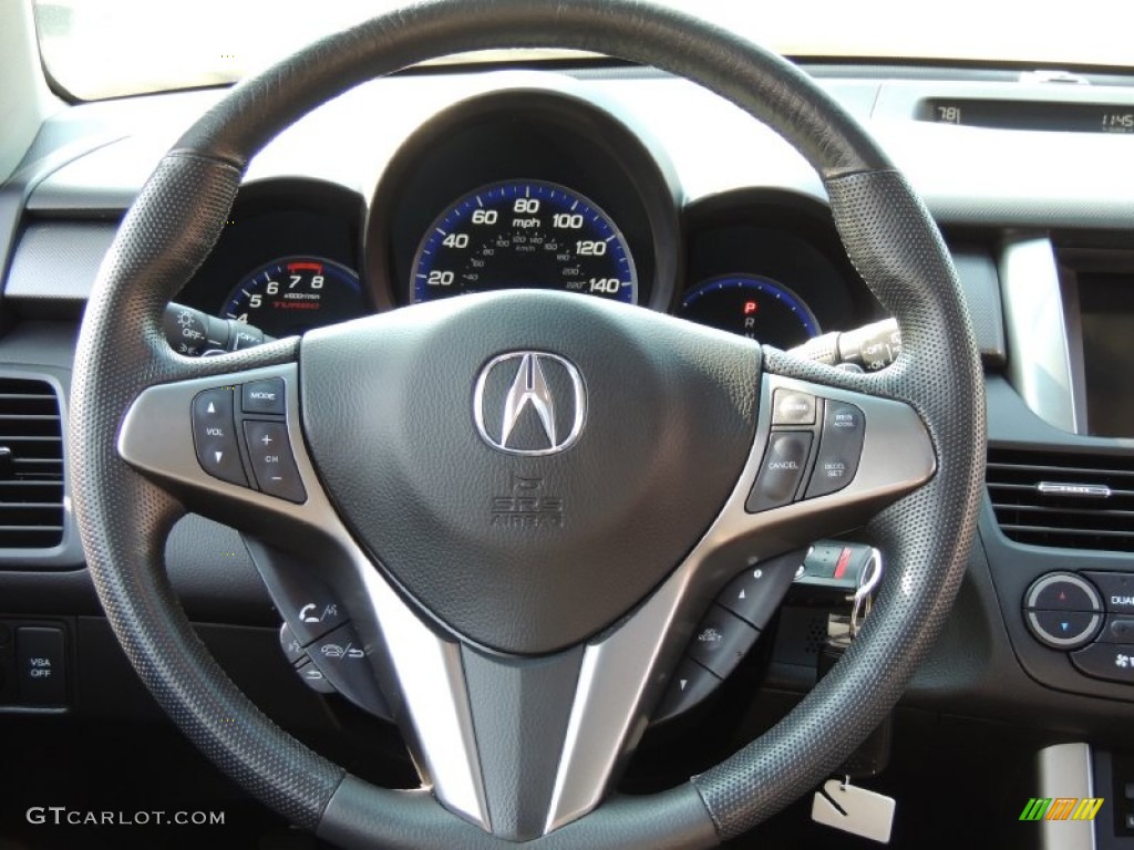 2010 Acura RDX SH-AWD Technology Ebony Steering Wheel Photo #77345016