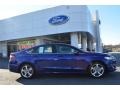 2013 Deep Impact Blue Metallic Ford Fusion SE 1.6 EcoBoost  photo #2