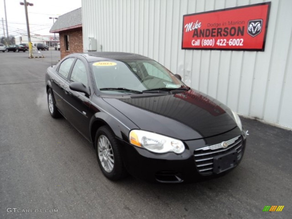 2005 Sebring Sedan - Brilliant Black / Dark Slate Gray photo #1