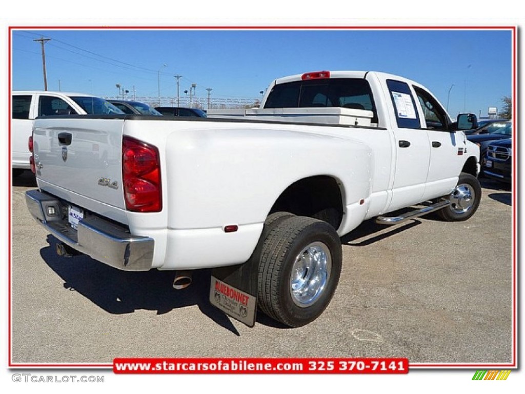 2008 Ram 3500 Lone Star Quad Cab 4x4 Dually - Bright White / Khaki photo #13