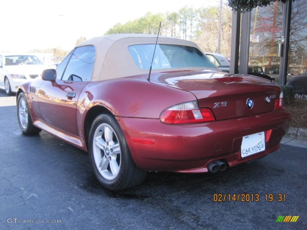 2000 Z3 2.3 Roadster - Siena Red Metallic / Beige photo #16