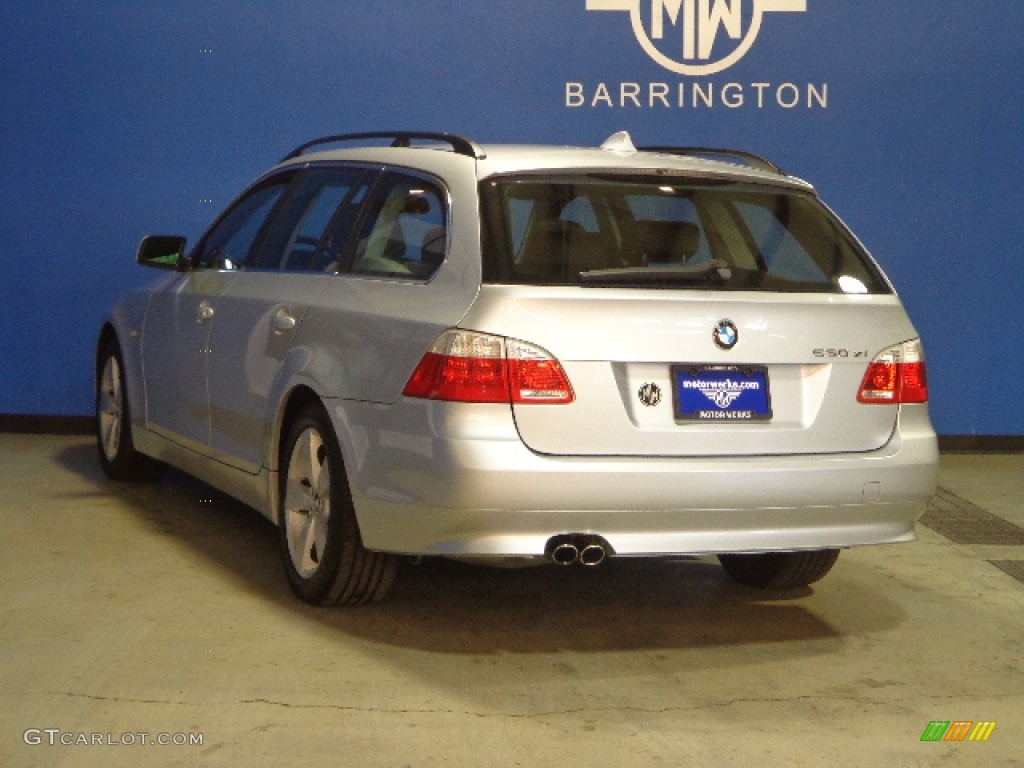 2006 5 Series 530xi Wagon - Titanium Silver Metallic / Black Dakota Leather photo #7