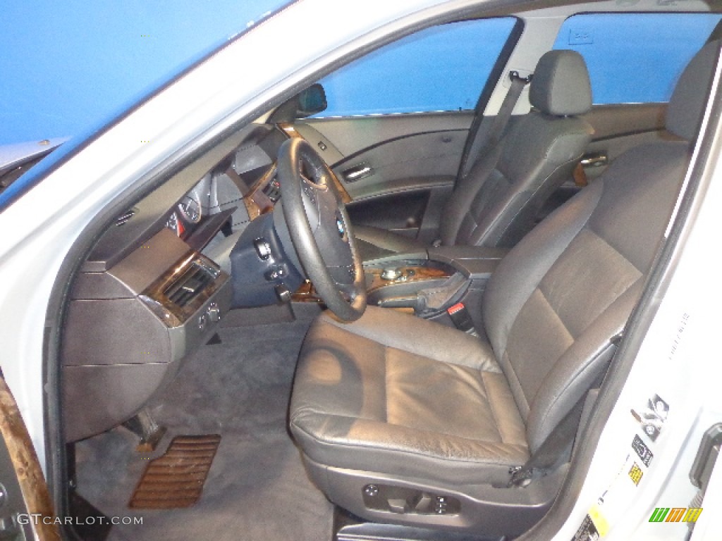 Black Dakota Leather Interior 2006 BMW 5 Series 530xi Wagon Photo #77351610
