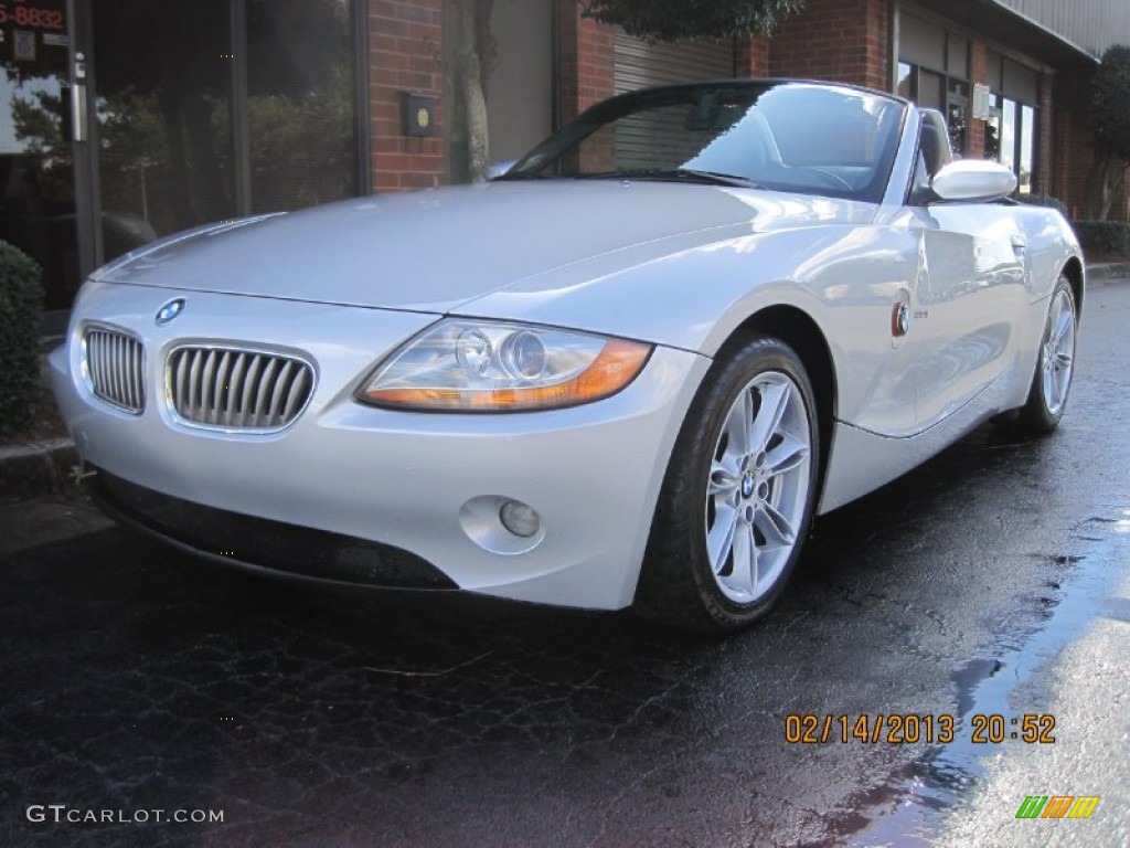 2003 Z4 3.0i Roadster - Titanium Silver Metallic / Black photo #1