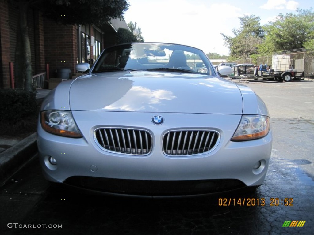 2003 Z4 3.0i Roadster - Titanium Silver Metallic / Black photo #3