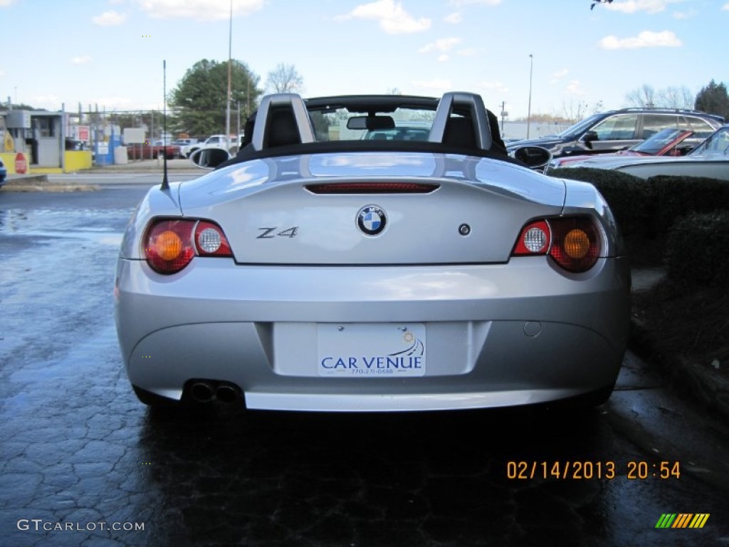 2003 Z4 3.0i Roadster - Titanium Silver Metallic / Black photo #4
