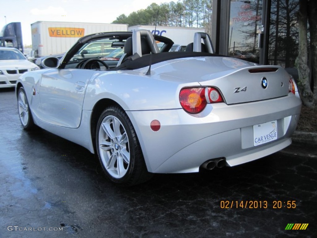 2003 Z4 3.0i Roadster - Titanium Silver Metallic / Black photo #5