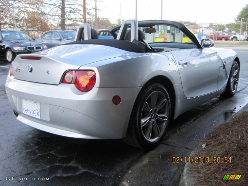 2003 Z4 3.0i Roadster - Titanium Silver Metallic / Black photo #11