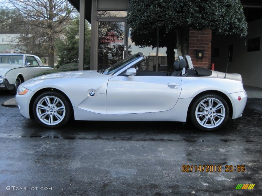2003 Z4 3.0i Roadster - Titanium Silver Metallic / Black photo #12