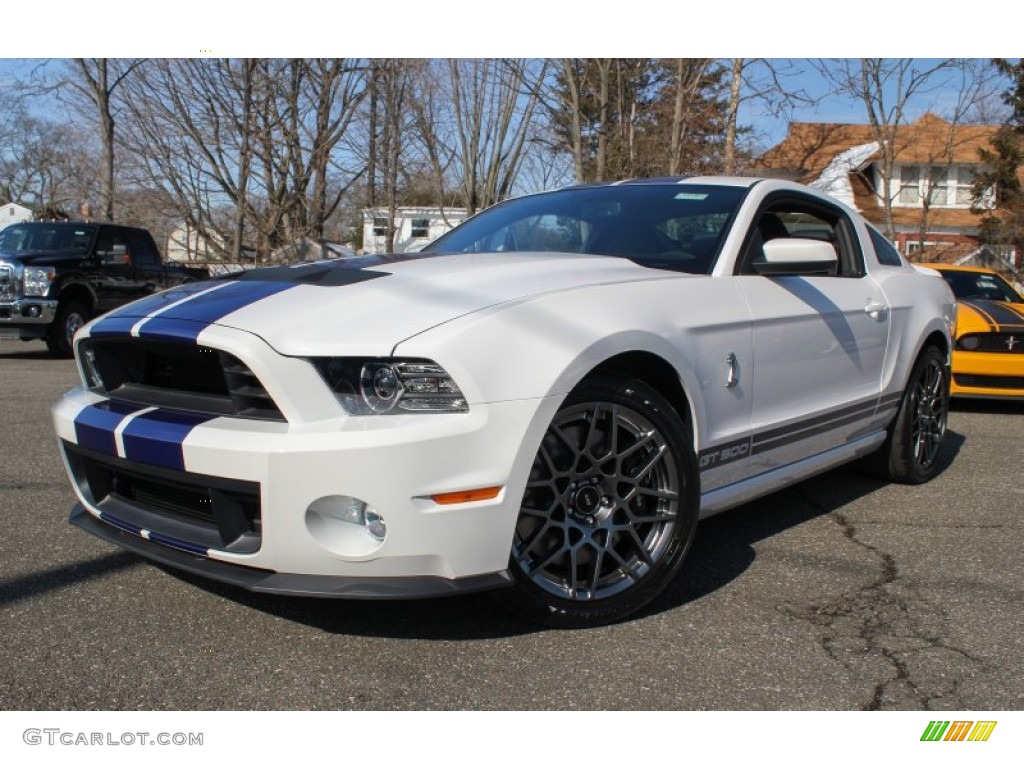 2013 Mustang Shelby GT500 SVT Performance Package Coupe - Performance White / Shelby Charcoal Black/Blue Accent Recaro Sport Seats photo #1