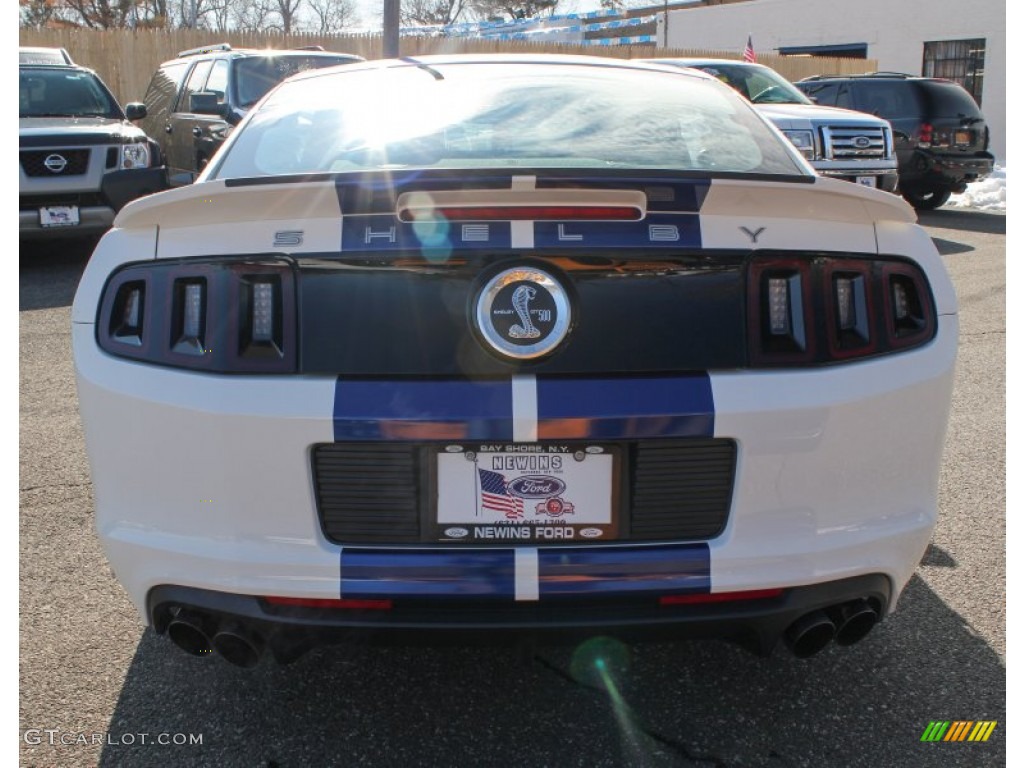 2013 Mustang Shelby GT500 SVT Performance Package Coupe - Performance White / Shelby Charcoal Black/Blue Accent Recaro Sport Seats photo #5
