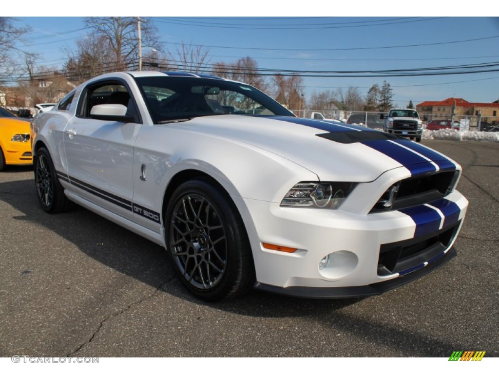 2013 Mustang Shelby GT500 SVT Performance Package Coupe - Performance White / Shelby Charcoal Black/Blue Accent Recaro Sport Seats photo #8