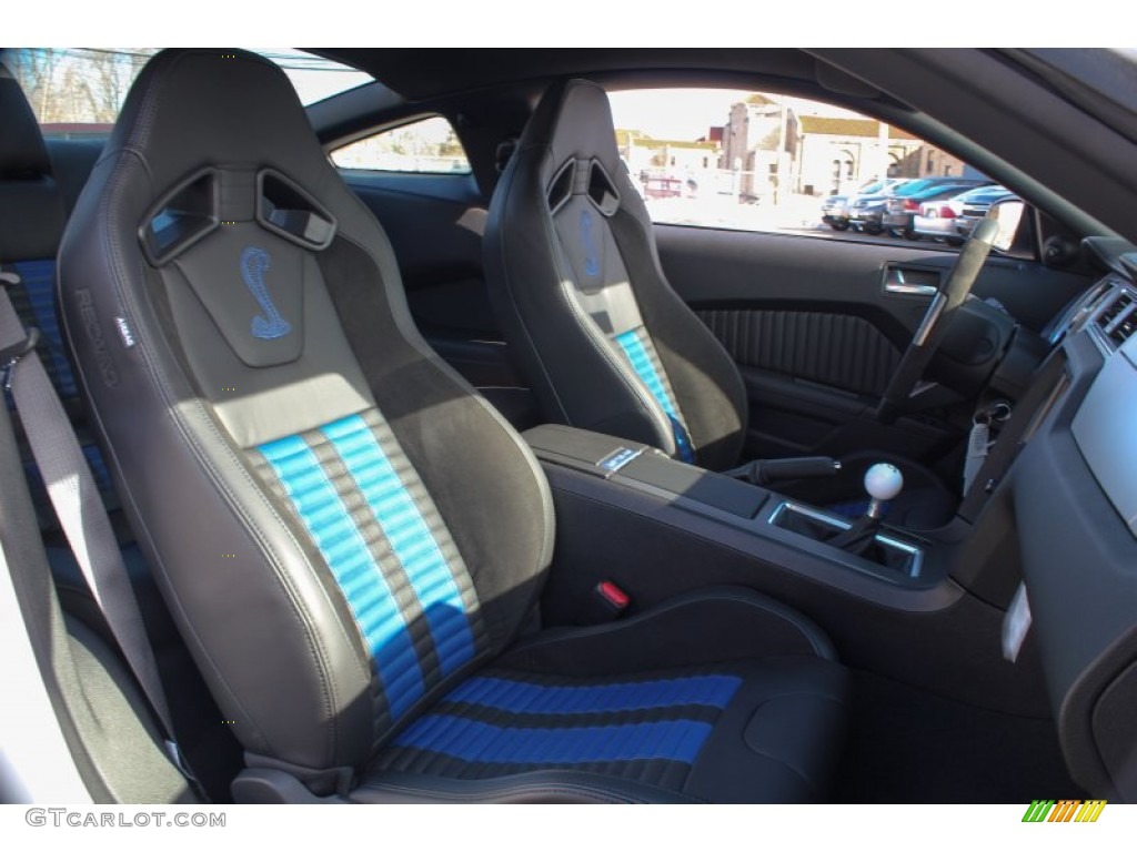 Shelby Charcoal Black Blue Accent Recaro Sport Seats