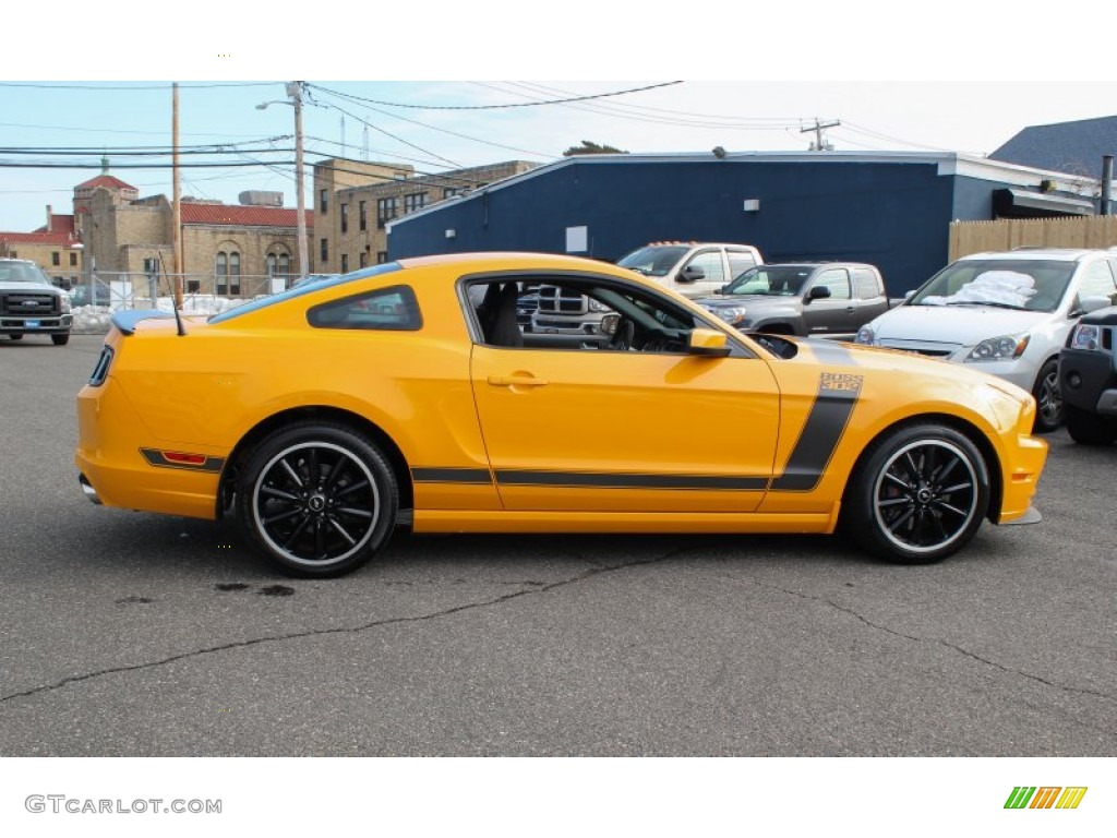 School Bus Yellow 2013 Ford Mustang Boss 302 Exterior Photo #77352422