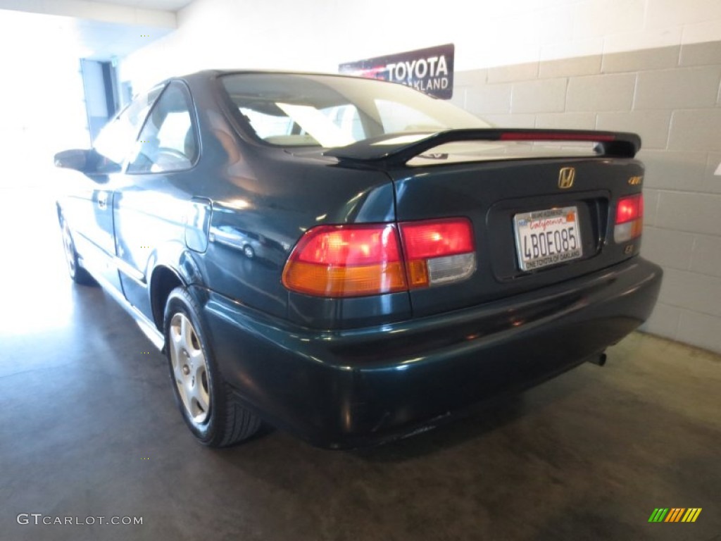 1998 Civic EX Coupe - Dark Green Pearl Metallic / Gray photo #3