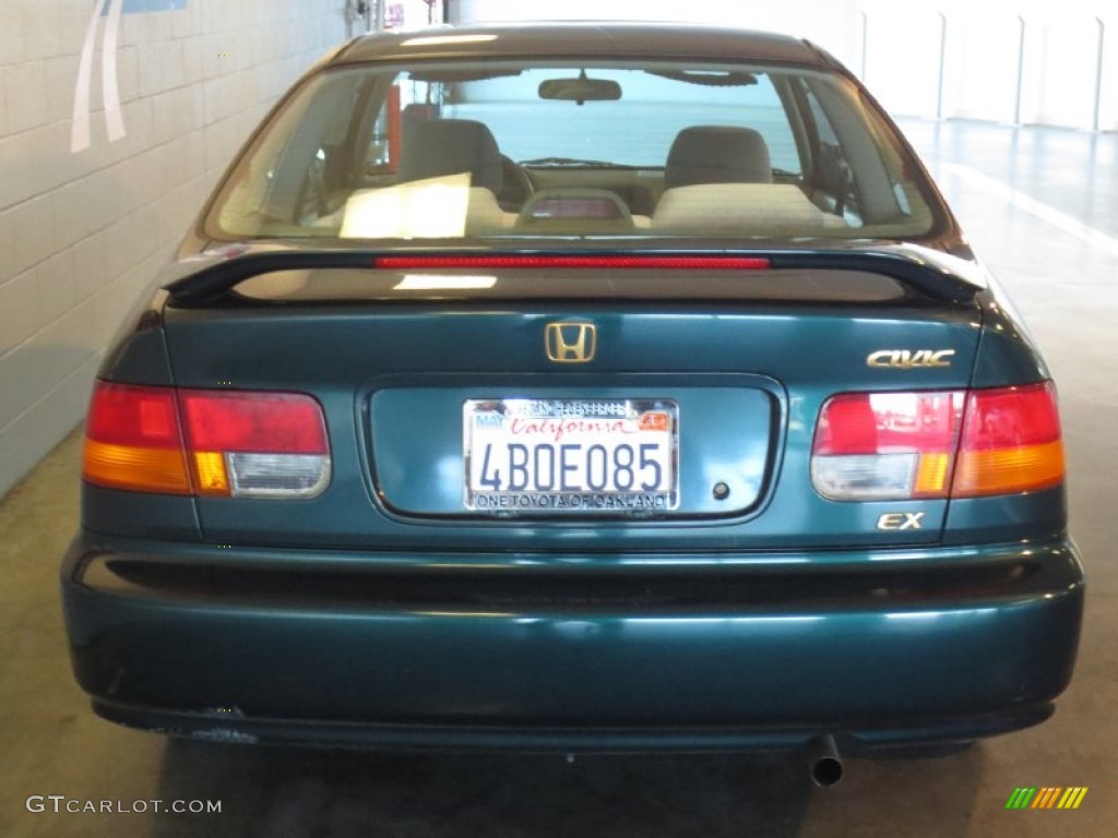 1998 Civic EX Coupe - Dark Green Pearl Metallic / Gray photo #4