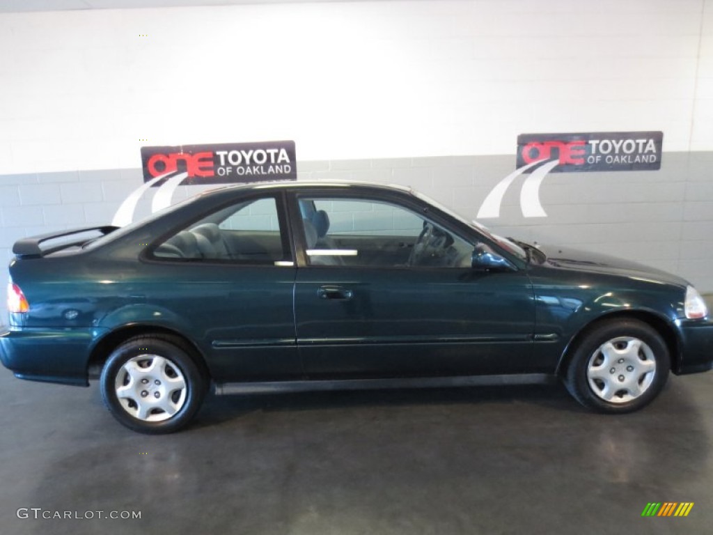 1998 Civic EX Coupe - Dark Green Pearl Metallic / Gray photo #6