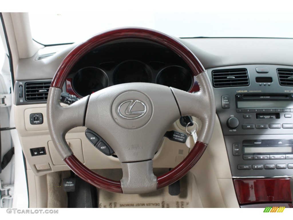 2003 Lexus ES 300 Ivory Steering Wheel Photo #77353527