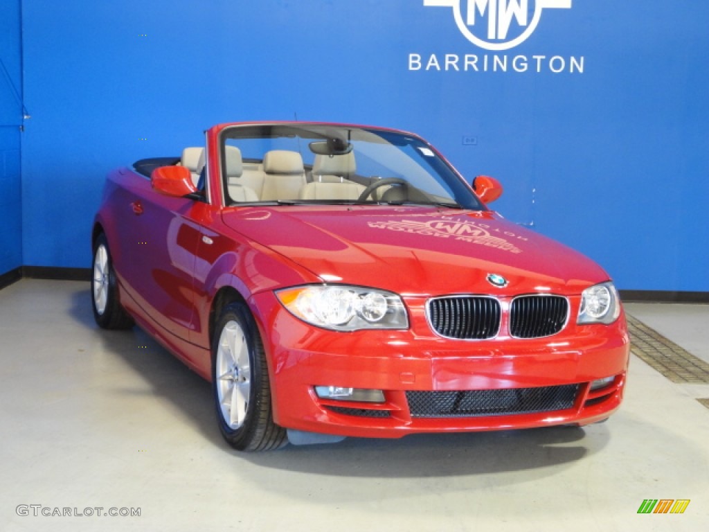 2011 1 Series 128i Convertible - Crimson Red / Taupe photo #1