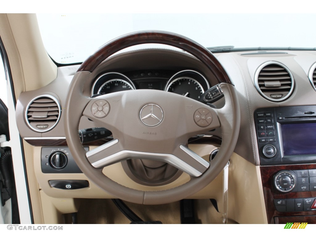 2010 Mercedes-Benz GL 450 4Matic Cashmere Steering Wheel Photo #77354292