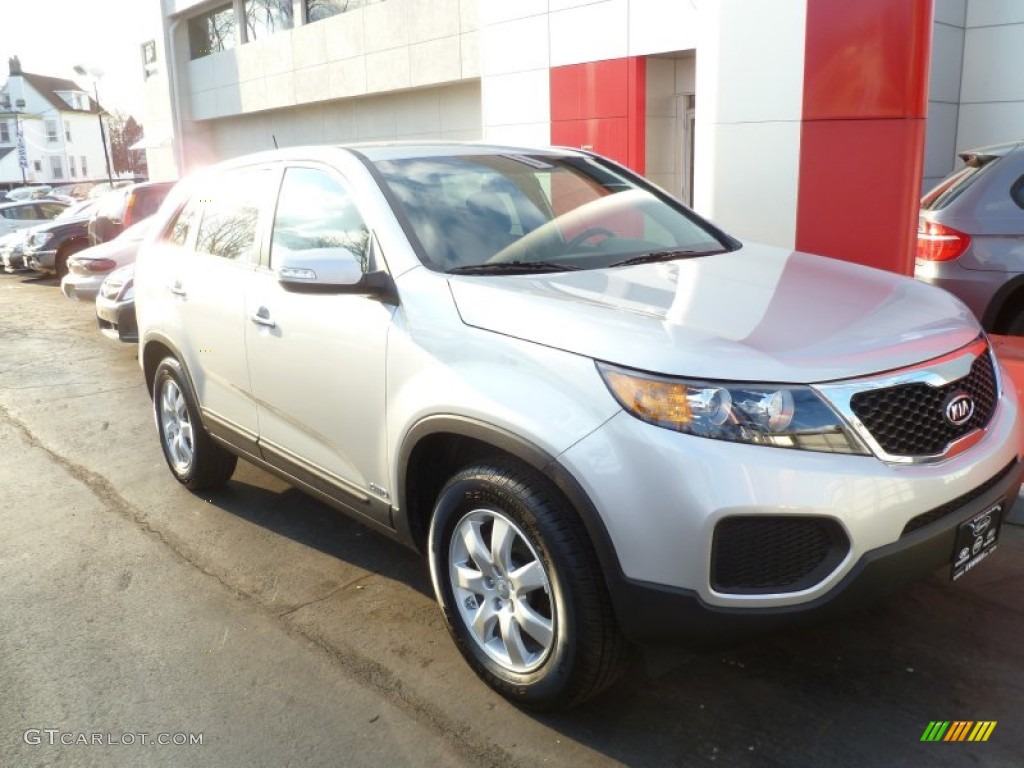 2012 Sorento LX AWD - Bright Silver / Black photo #3