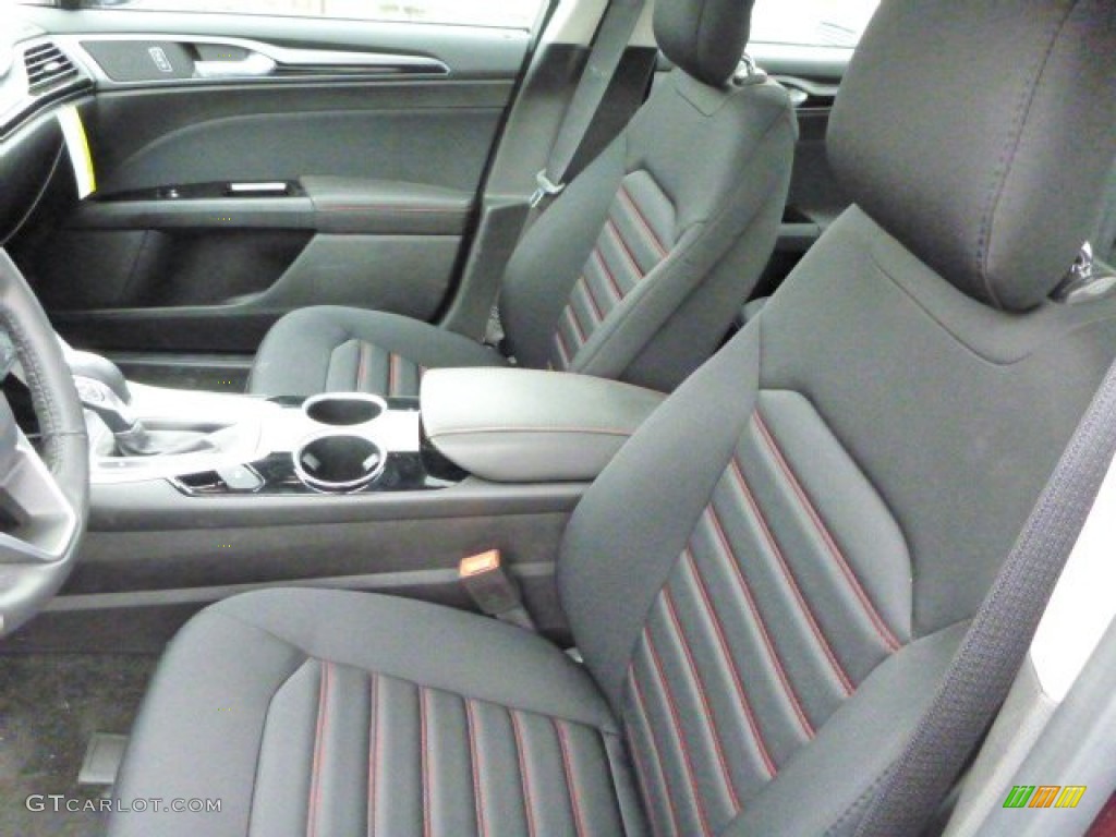 2013 Fusion SE 1.6 EcoBoost - Bordeaux Reserve Red Metallic / SE Appearance Package Charcoal Black/Red Stitching photo #8