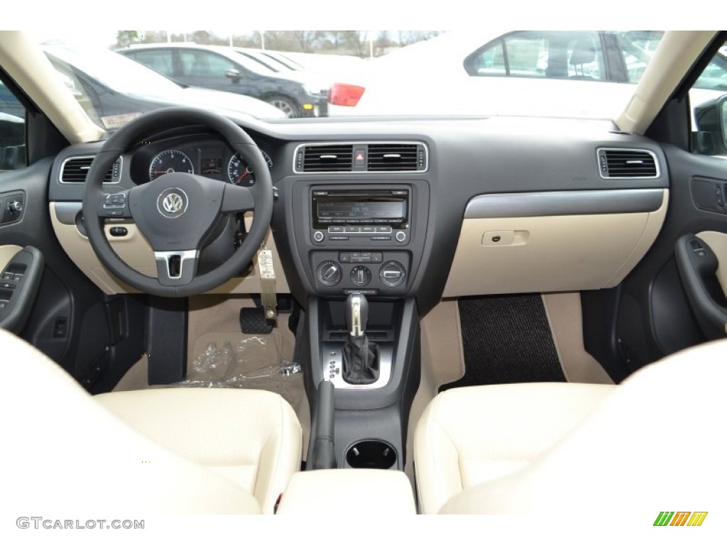 2013 Volkswagen Jetta TDI Sedan Cornsilk Beige Dashboard Photo #77355822