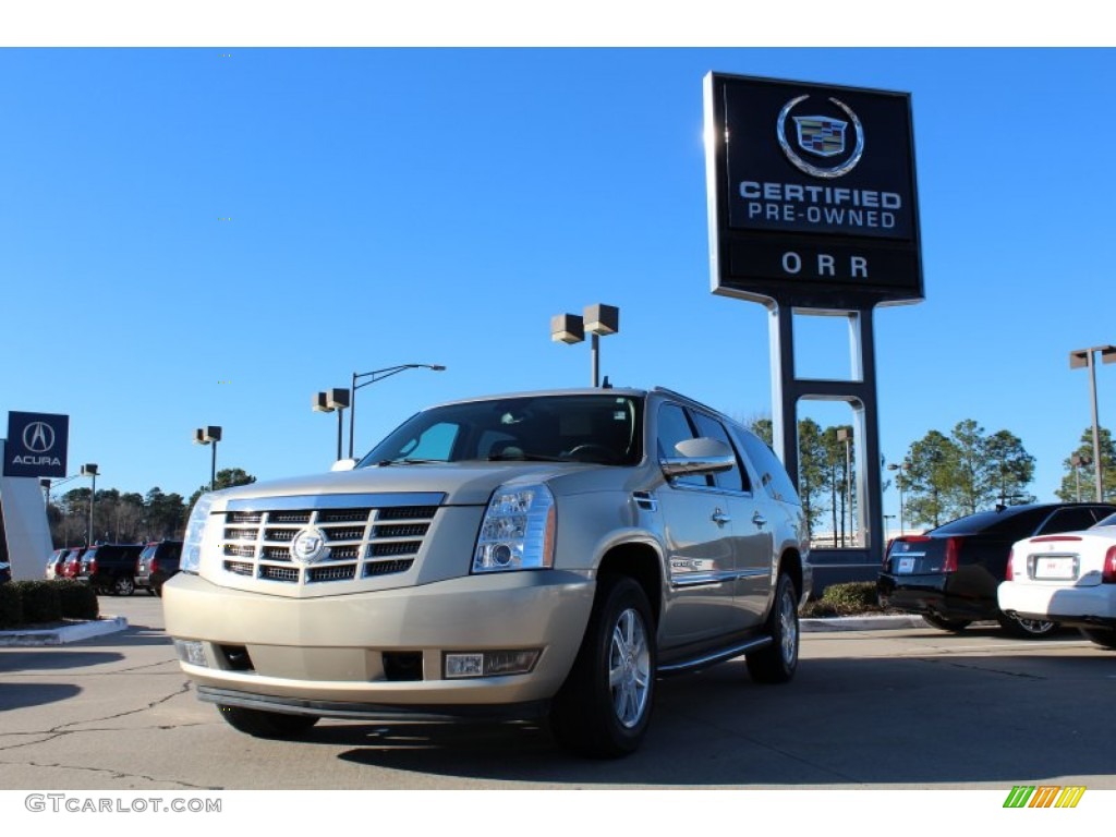 2008 Escalade ESV AWD - Gold Mist / Ebony photo #1