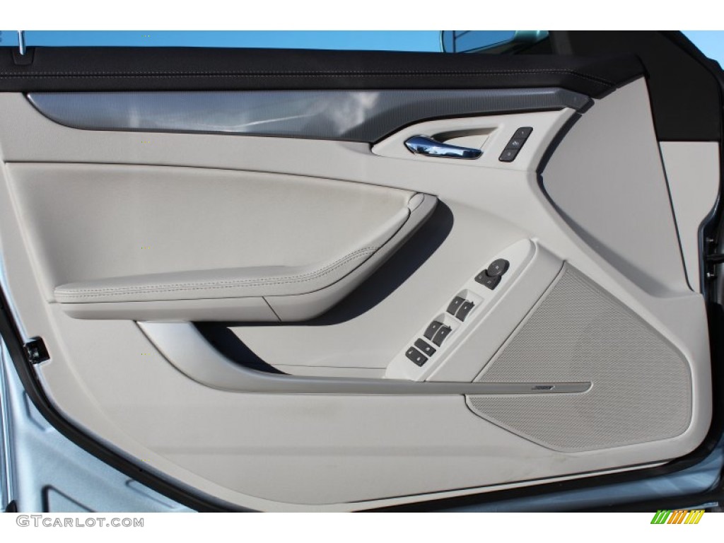 2013 Cadillac CTS 3.0 Sedan Light Titanium/Ebony Door Panel Photo #77357094