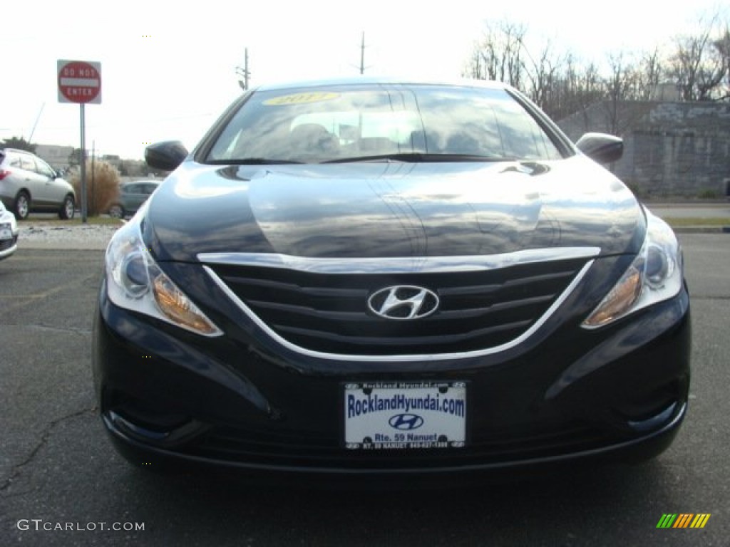 2011 Sonata GLS - Midnight Black / Gray photo #2