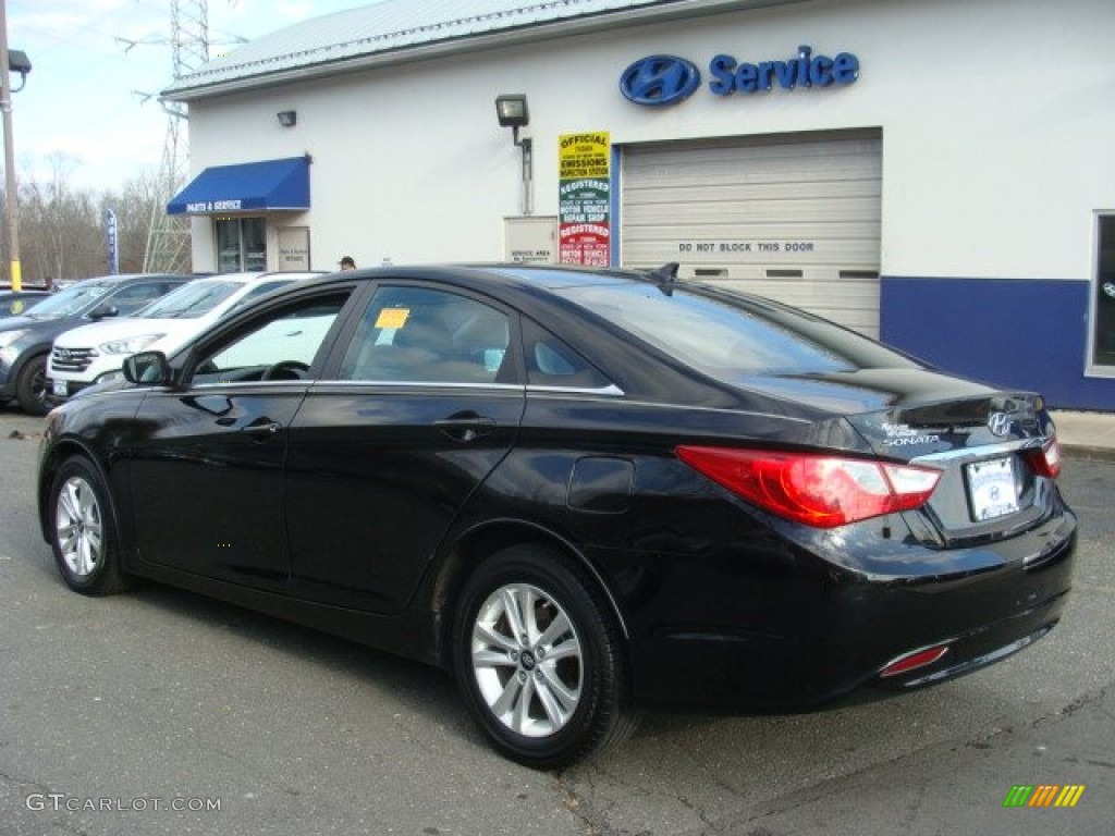 2011 Sonata GLS - Midnight Black / Gray photo #6