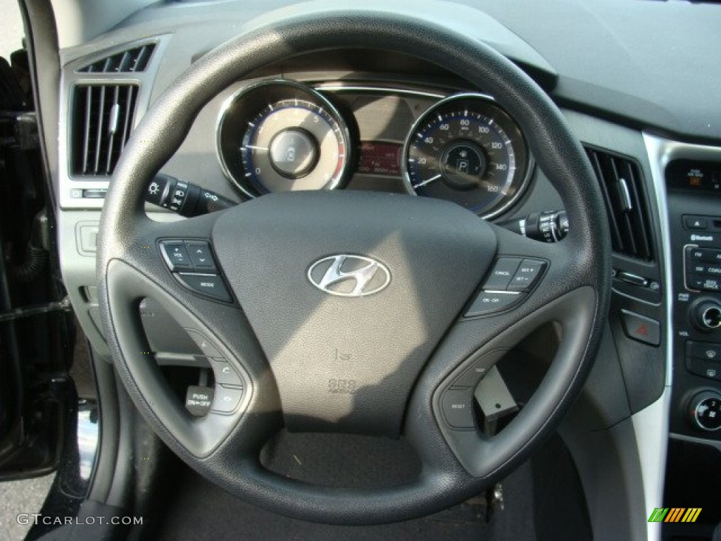 2011 Sonata GLS - Midnight Black / Gray photo #13