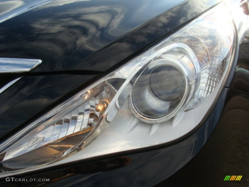 2011 Sonata GLS - Midnight Black / Gray photo #28