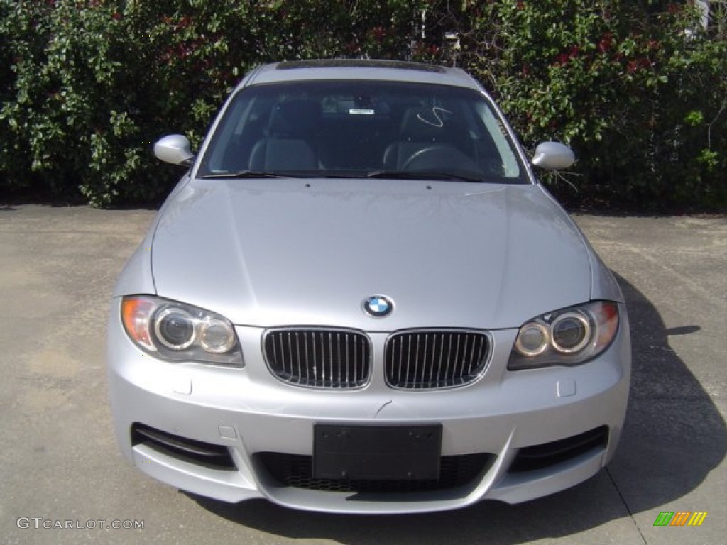 2008 1 Series 135i Coupe - Titanium Silver Metallic / Black photo #2