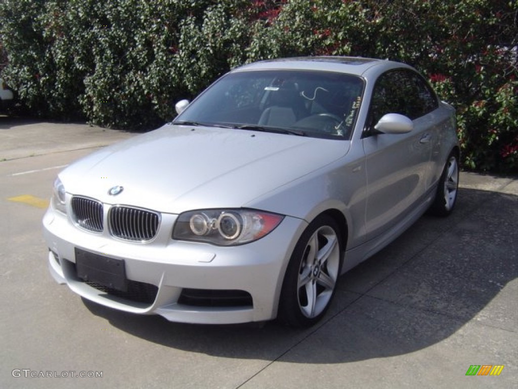 2008 1 Series 135i Coupe - Titanium Silver Metallic / Black photo #3